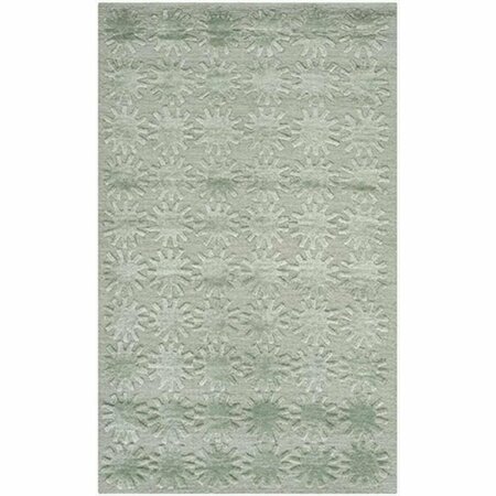SAFAVIEH 5 ft. 6 in. x 8 ft. 6 in. Medium Rectangle Contemporary Martha Stewart Sky Hand Knotted Rug MSR5432C-6